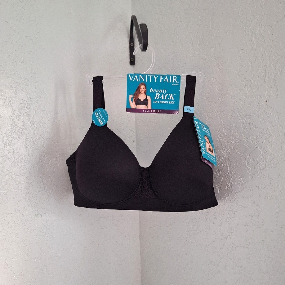 Vanity Fair Wireless Black Bra 38C